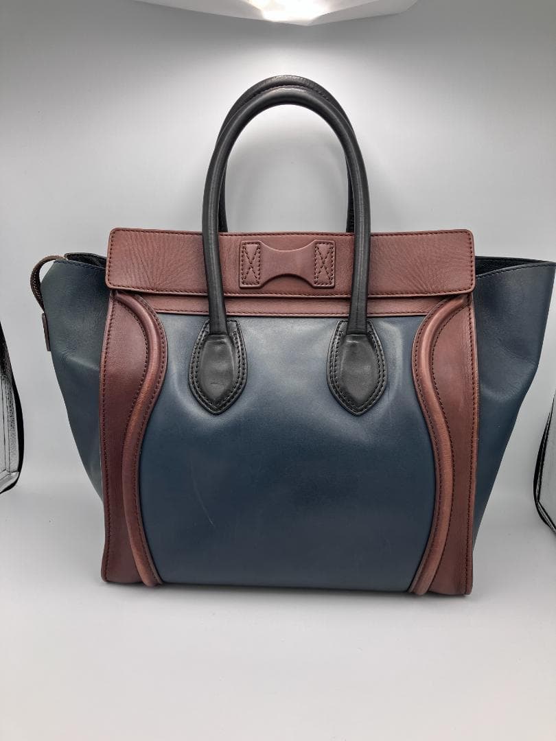 CELINE セリーヌ ラゲージ ミニ ショッパー ハンドバッグ レザー