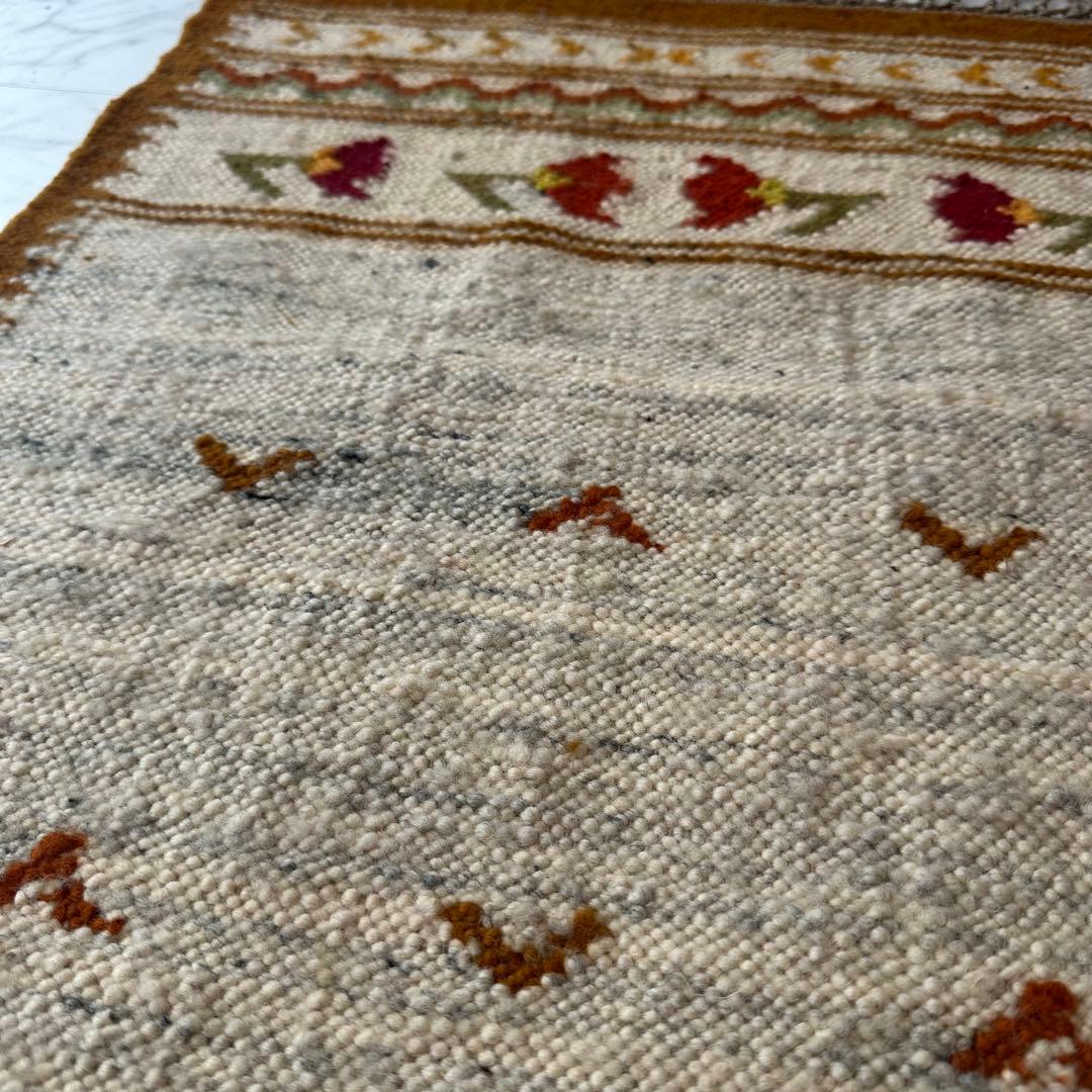 モロッカン調 ウールラグ ボヘミアン ユーロヴィンテージ