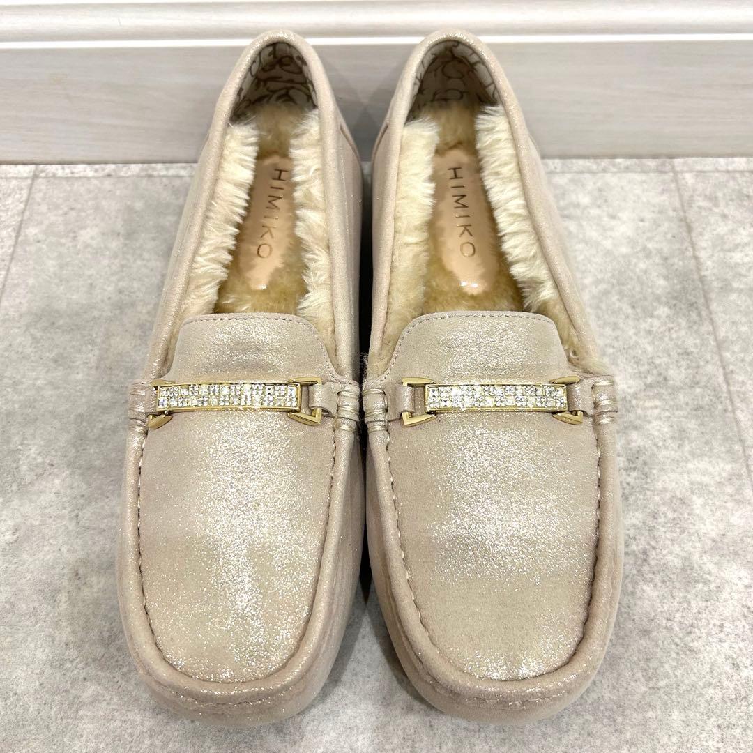 新品 HIMIKO 卑弥呼 本革 ビジュー モカシシ ローファー23.5