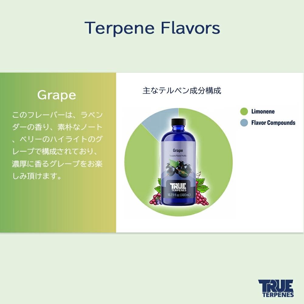 TRUE テルペン アトマイザー CBD CBN CBG 10ml グレープ
