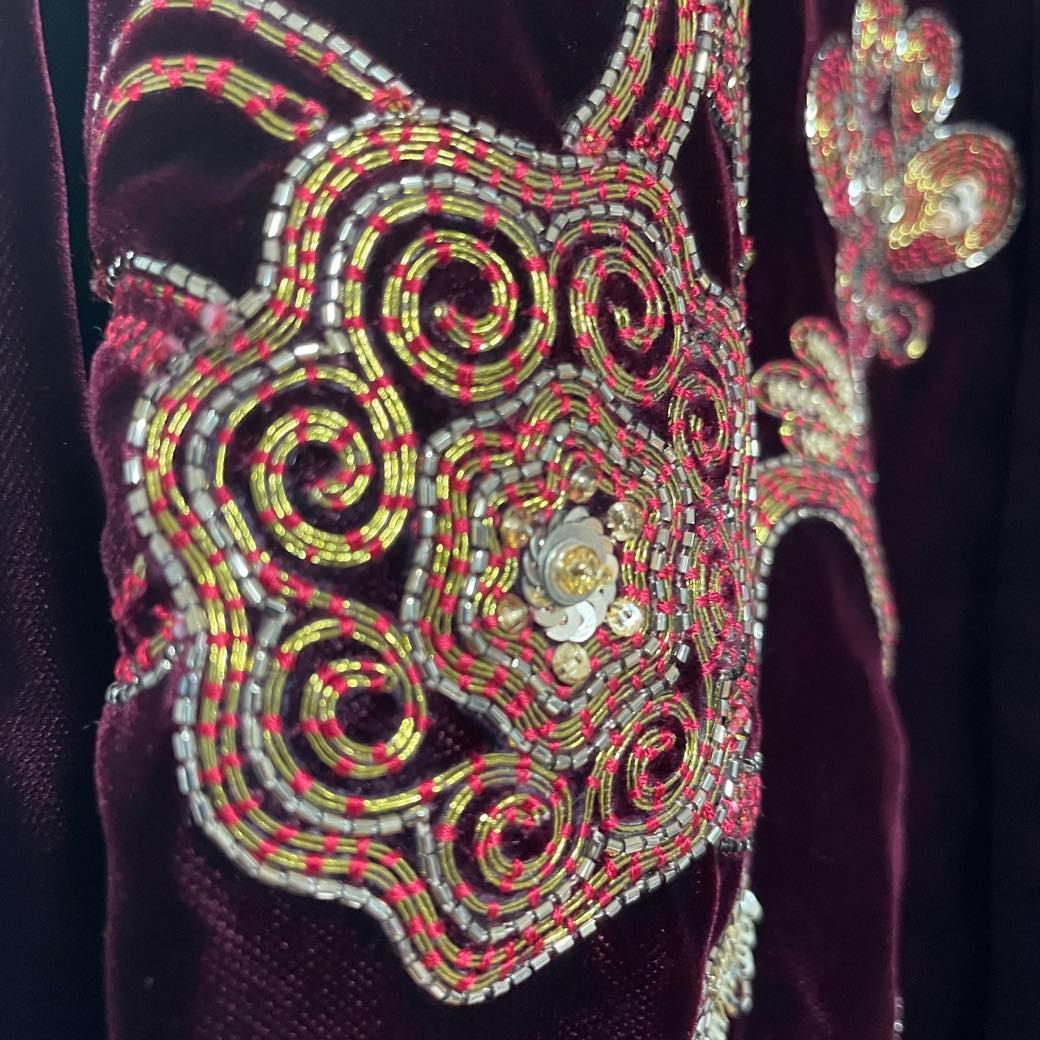 サンローラン ヴァカレロ期 レーヨン×キュプラ ベロア ジャケット