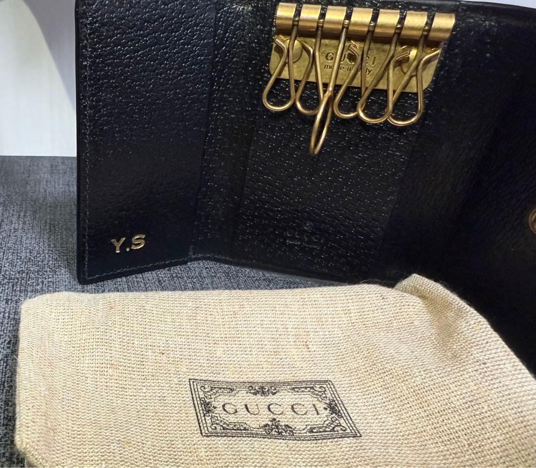 GUCCI 黒 レザー キーケース