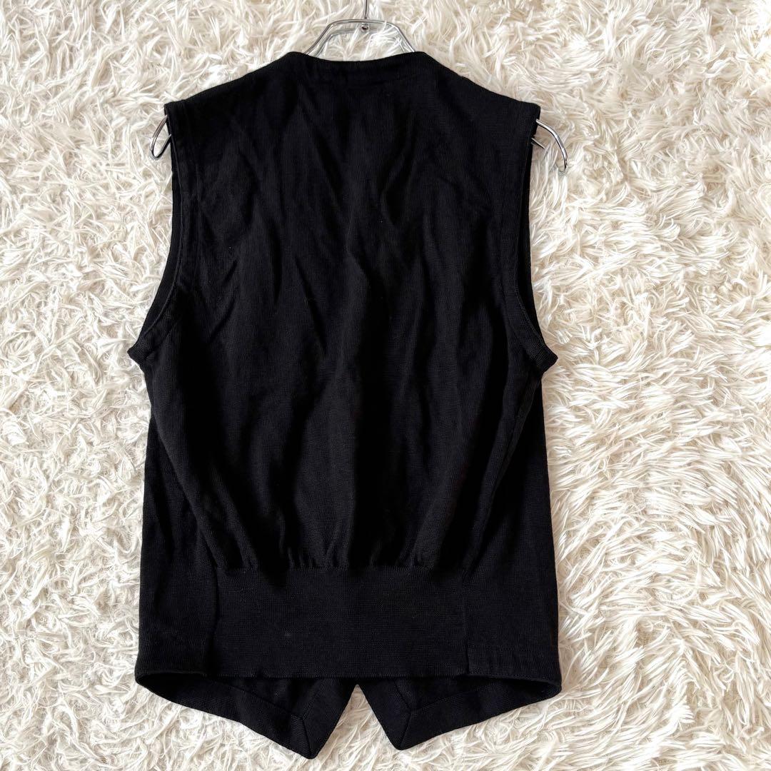 美品✨ グランサッソ ハイゲージニット ウール ベスト ジレ 46 黒