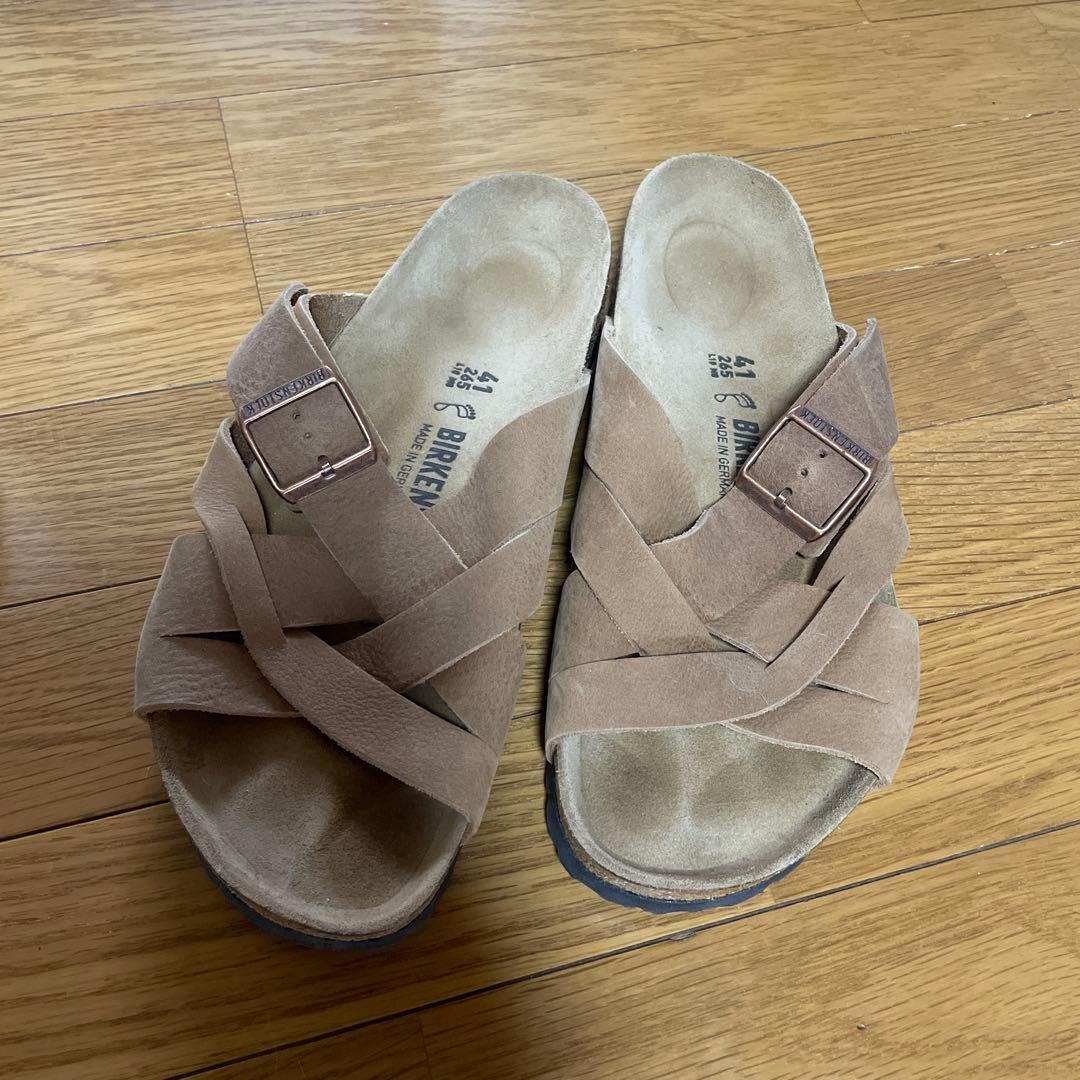 Birkenstock ベージュ クロスストラップ サンダル 41
