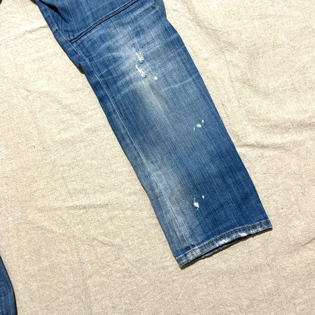 DSQUARED2 TIDY BIKDER JEAN インディゴ ダメージ加工