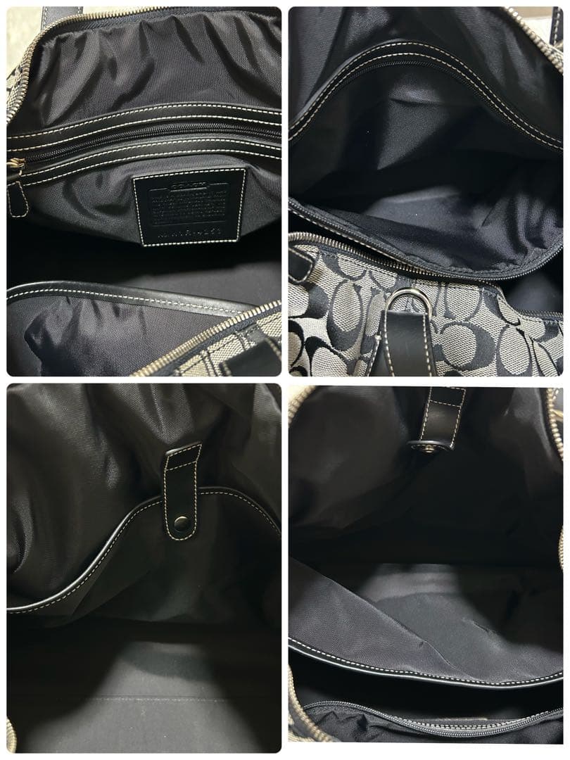 美品⭐️即日発送　COACH ボストンバッグ　レザー　シルバー南京錠付