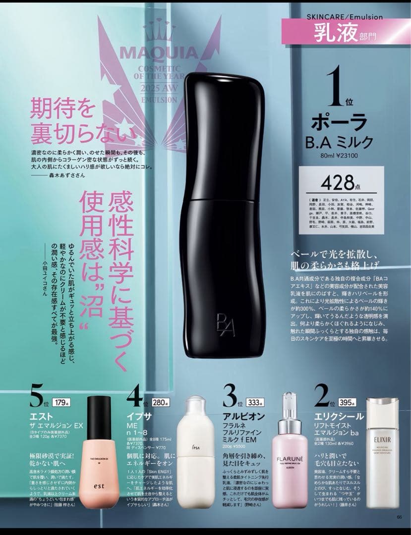 【ベストコスメ第一位】新商品ポーラ B.A第７世代お試しローション 120ml