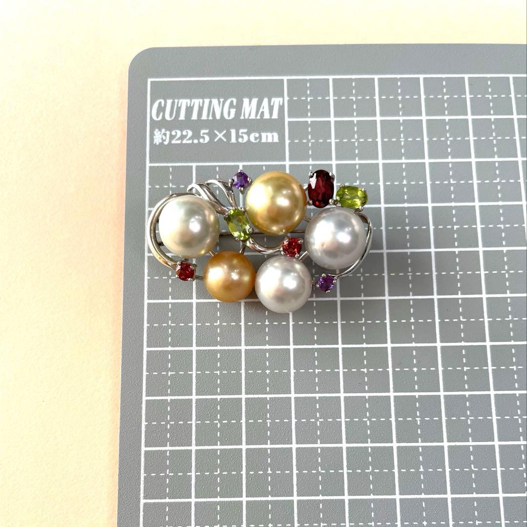 パールブローチ　白蝶真珠　入学式　卒業式　刻印　コサージュ　本真珠