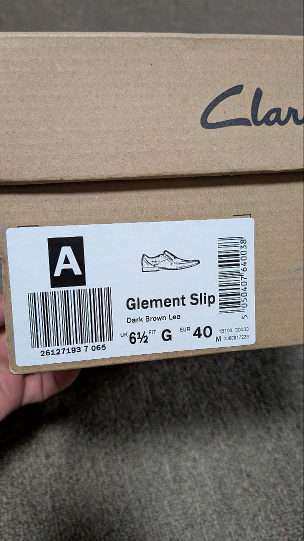 【新品/未使用】クラークス ブラウンドレスシューズ レザー UK6.5