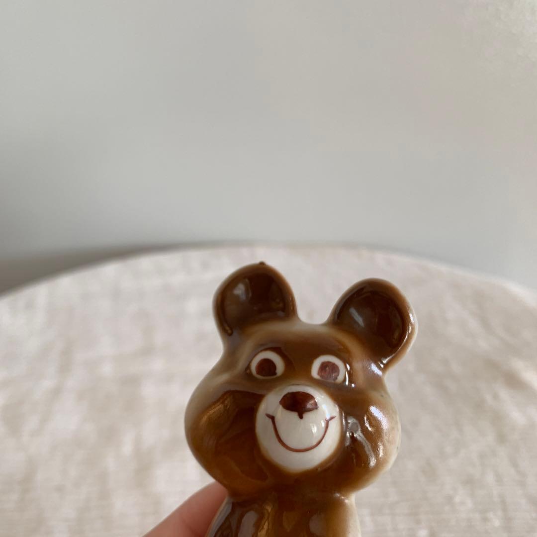 ヴィンテージ こぐまのミーシャ モスクワオリンピック 陶器 アンティーク