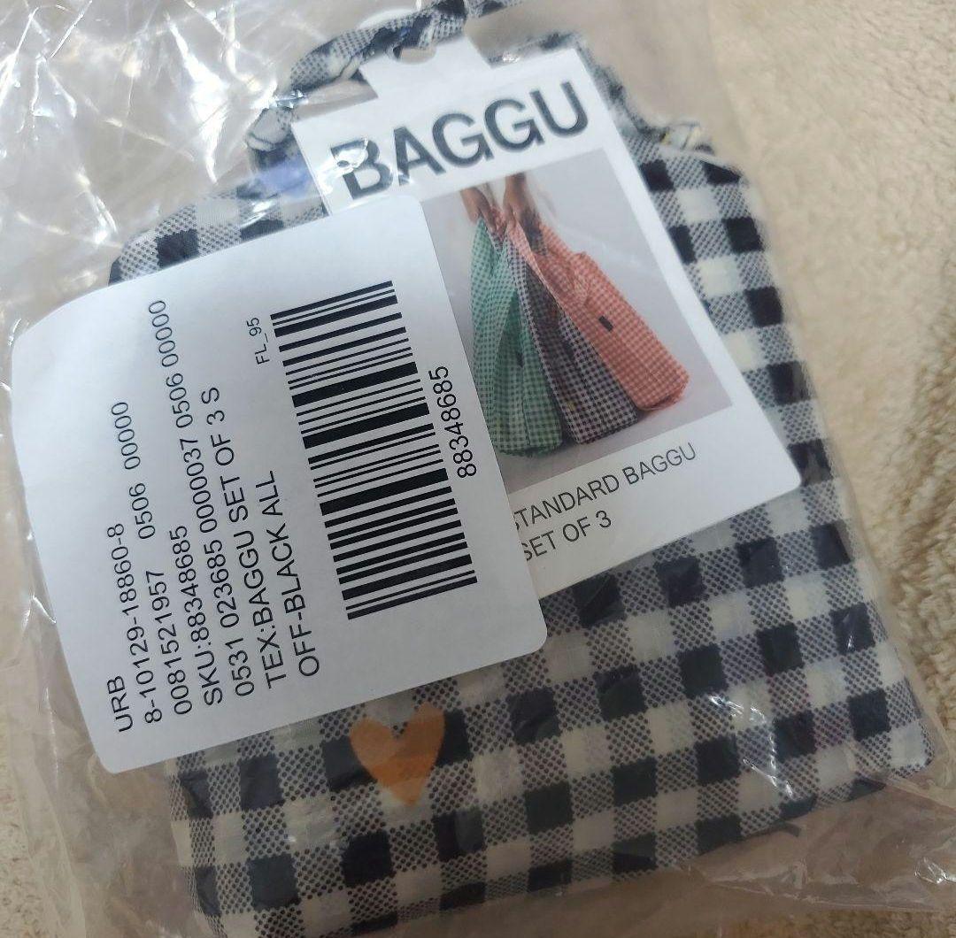 【新品送料込】BAGGU チェック3種セット+巾着ポーチ付 (アメリカ限定)