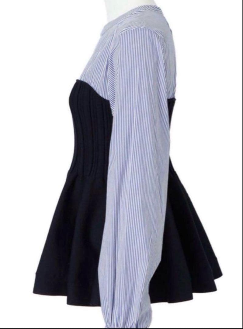 【JUSGLITTY】シャツレイヤードライクニット