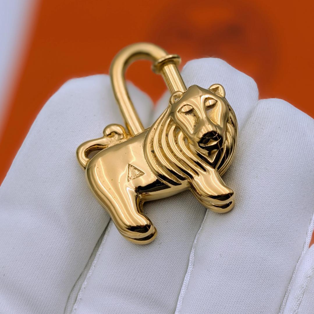 美品 エルメス カデナ ライオン 1997年限定 アフリカ ゴールド チャーム