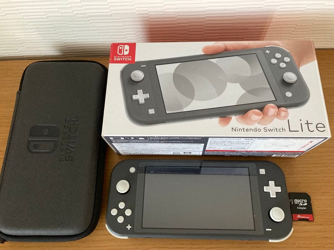 [美品]Nintendo Switch Lite グレー 本体 ケース付き