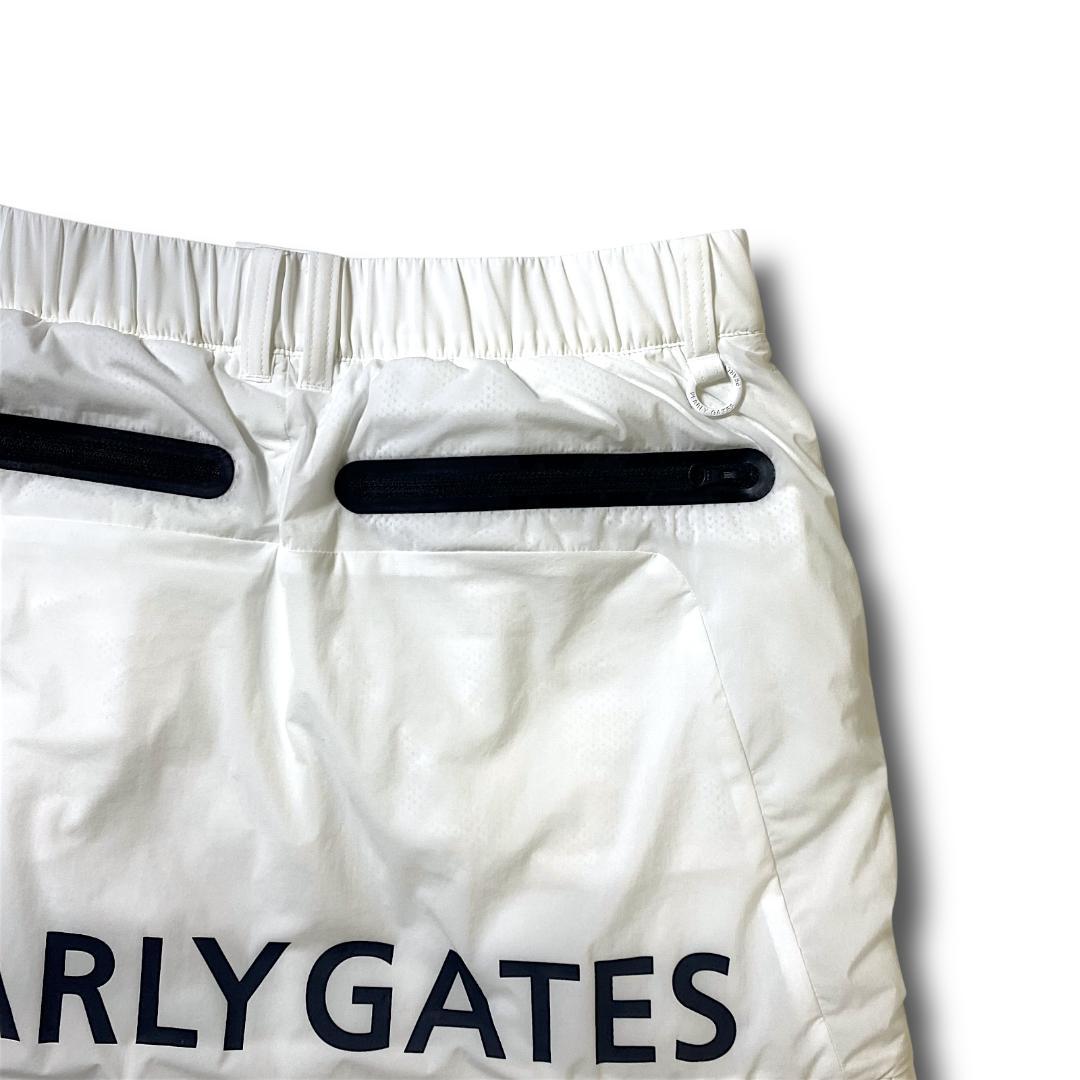 0 パーリーゲイツ 定価3万 快適高機能素材 ビッグロゴ ミニ スカート 白