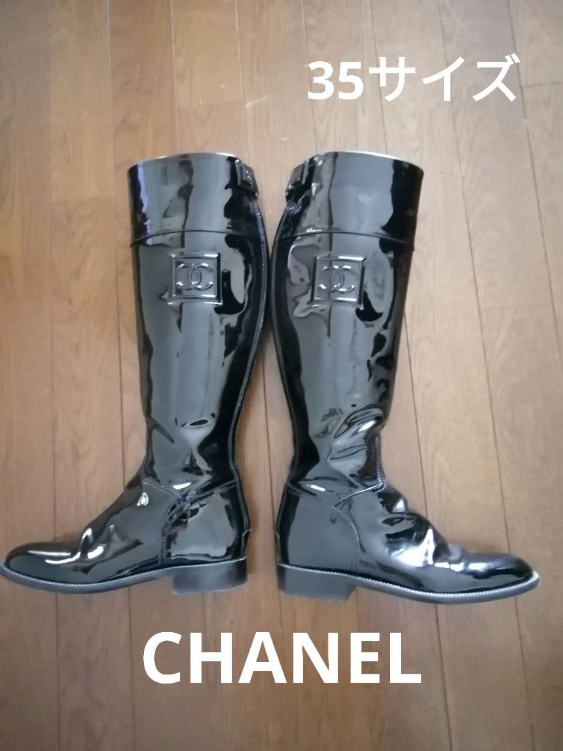 【希少！】◆【CHANEL】ロングブーツ◆パテント◆SPORTS◆後ファスナー