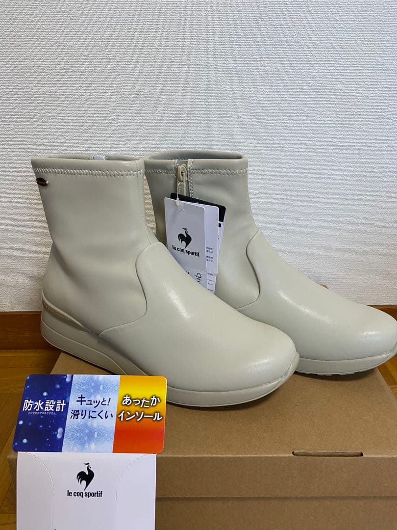 le coq sportif 防水防寒ブーツ　アンジェⅡ ミルクベージュ