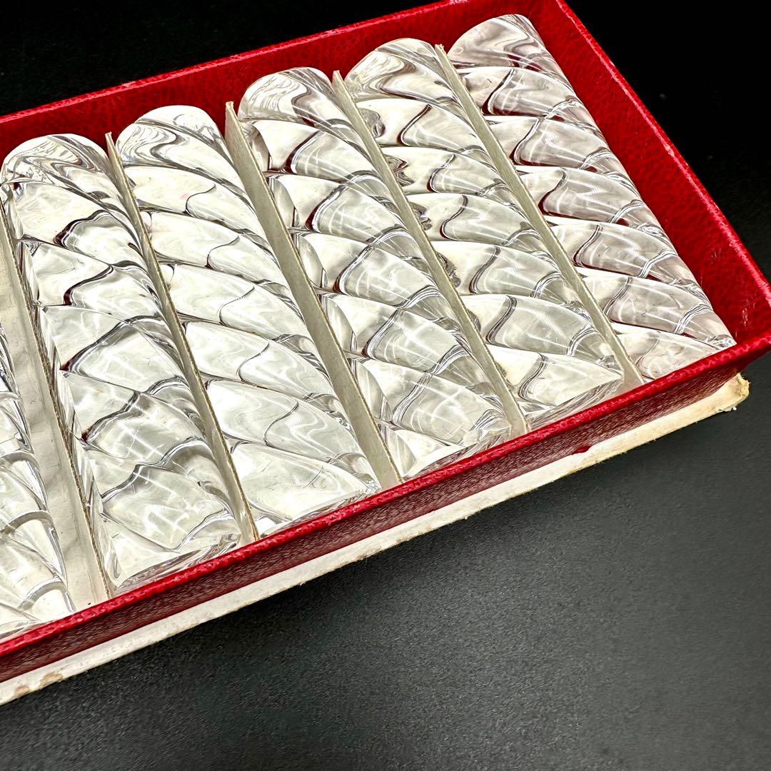 【美品】Baccarat バカラ ナイフレスト バンブー 箸置き12本入り