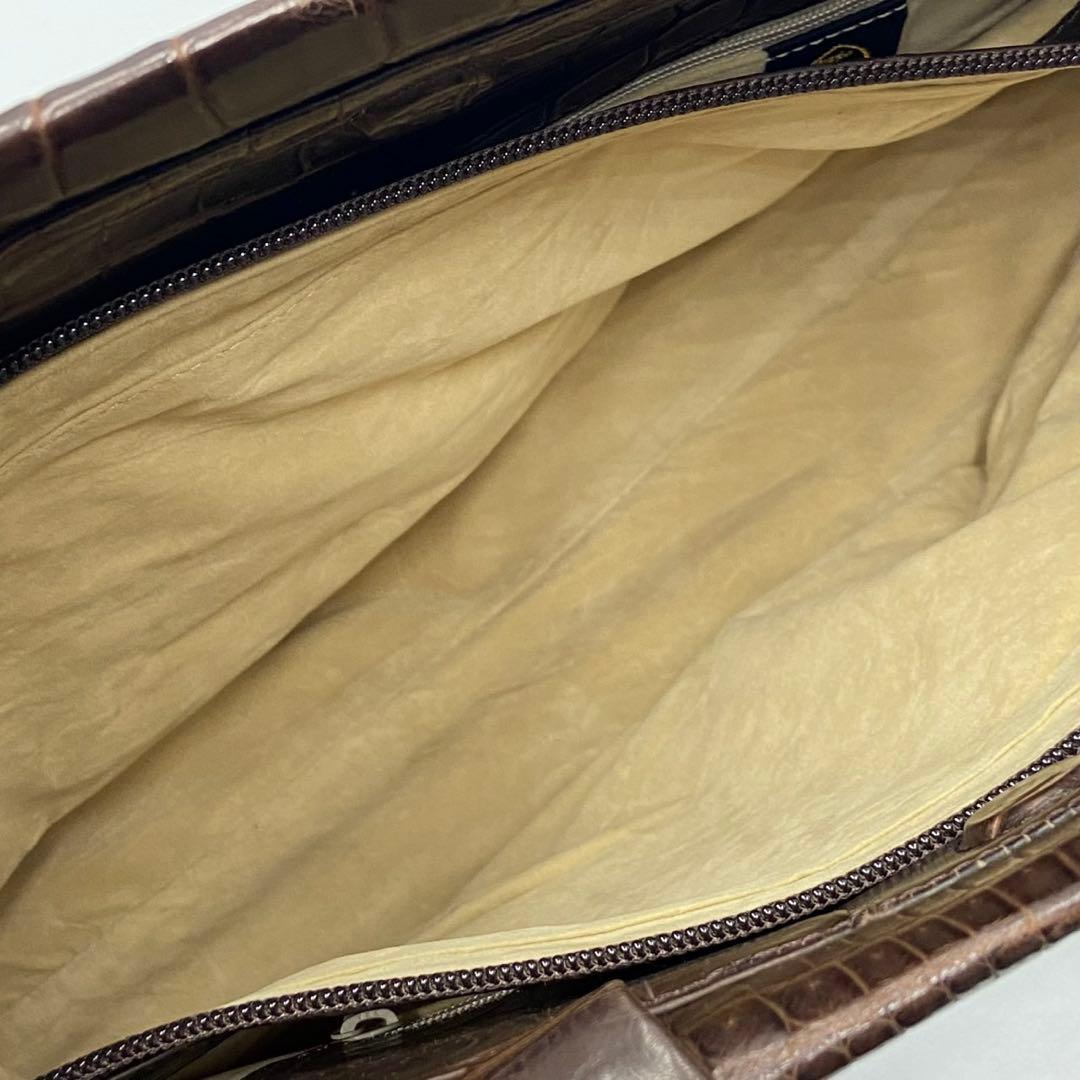 定価50万 JRA認定 マットクロコ ボストンバッグ 2way クロコダイル