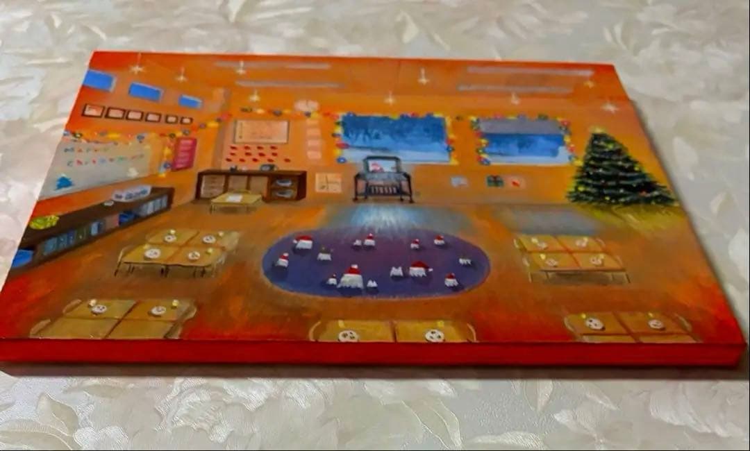 christmas party アクリル画　F3