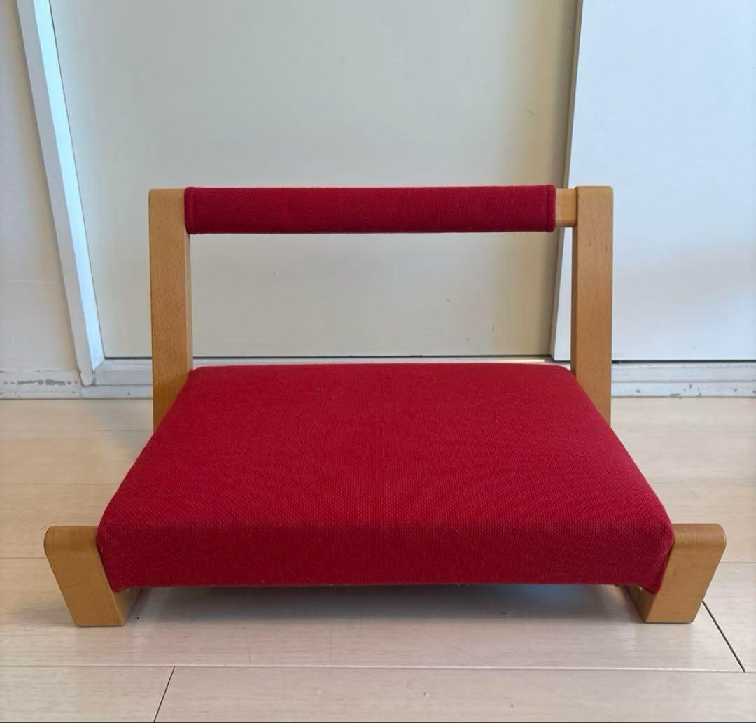 園田椅子製作所 座椅子 レッド　Zagaku 木工家具