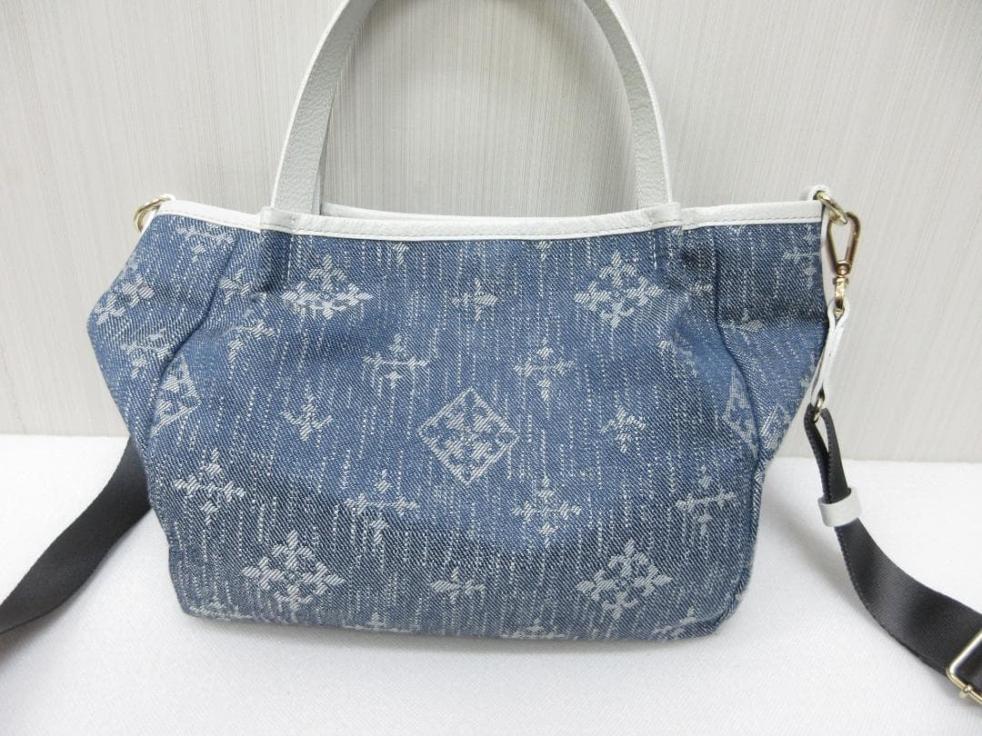 ラシット トートバッグ デニム ジャガード ハンドバッグ ショルダー ●⑤a