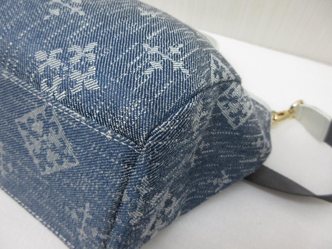 ラシット トートバッグ デニム ジャガード ハンドバッグ ショルダー ●⑤a