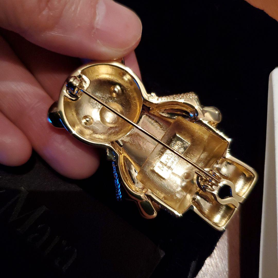 新作　24aw Max Mara　 [シャイニー] メタル テディ ブローチ