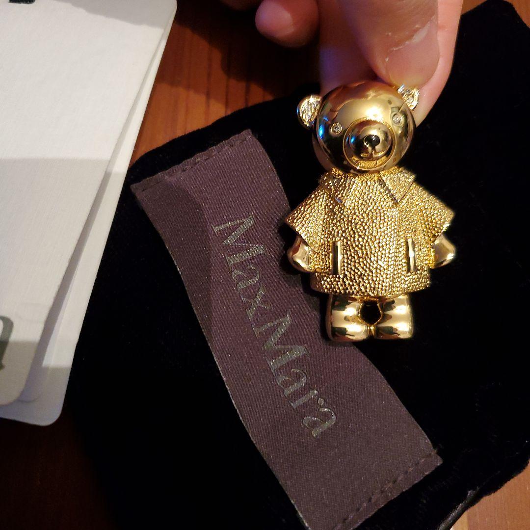 新作　24aw Max Mara　 [シャイニー] メタル テディ ブローチ