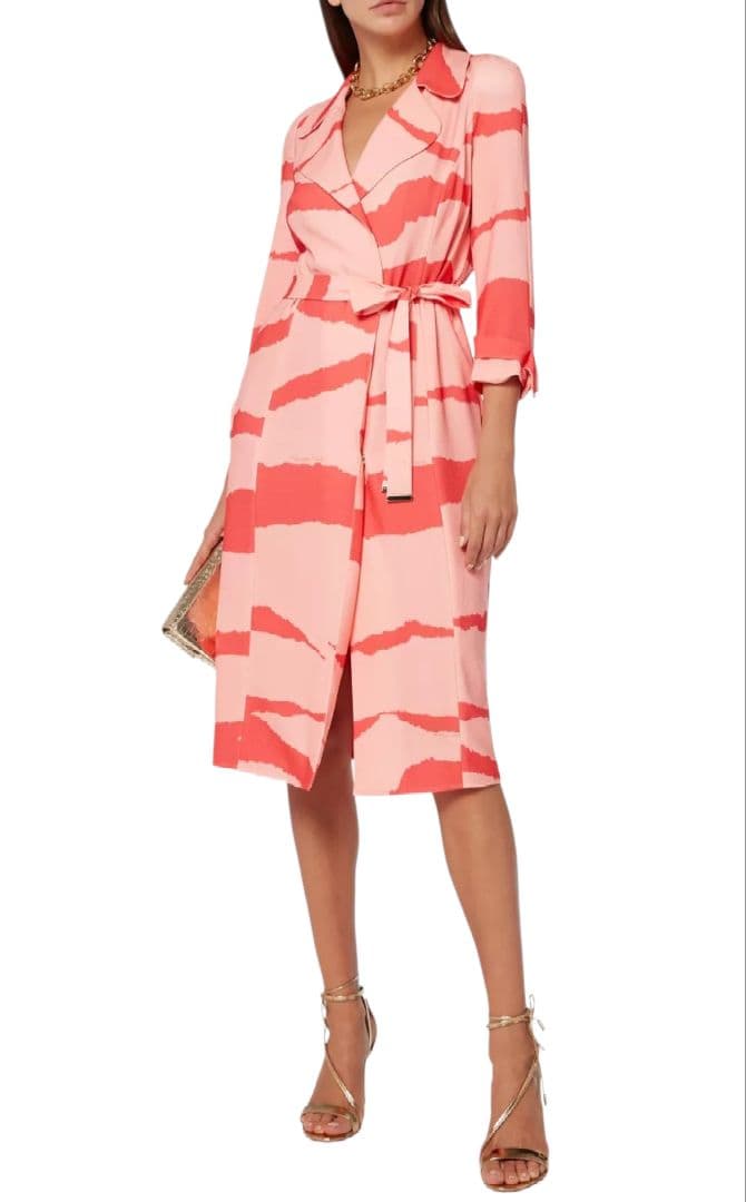 新品ELISABETTA FRANCHI♡アブストラクトプリント♡コートドレス