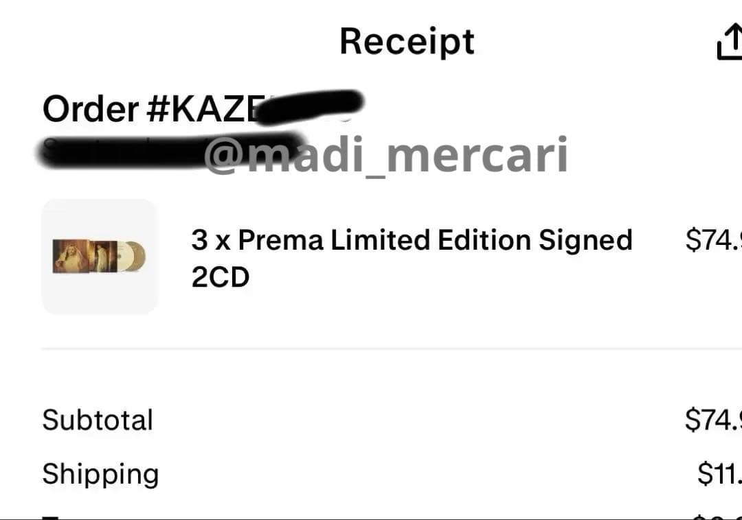 藤井風 直筆サイン入り CD Prema signed CD