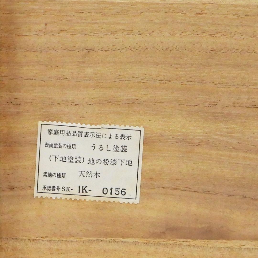 哲斎作 輪島塗 おおばち すしざら揃 溜すかし 絵変り蒔絵 共箱 共布