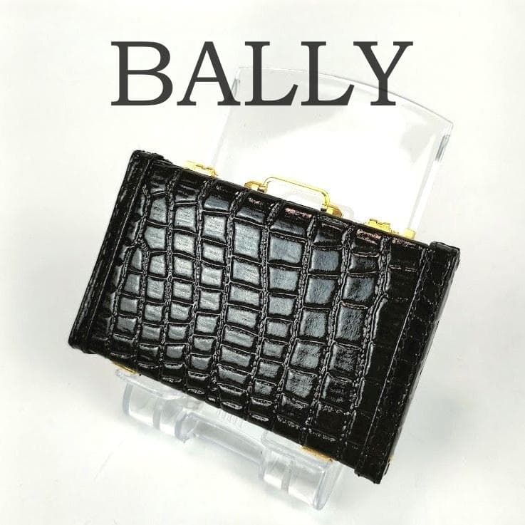 モリケン 未使用級 BALLY カードケース 名刺入れ アタッシュケース型