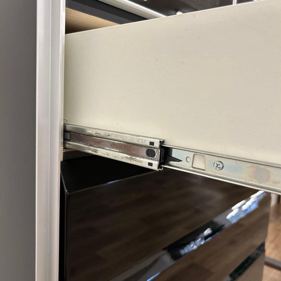 アウトレット品★黒いハイチェスト タンス 箪笥 整理タンス 開梱設置配送付