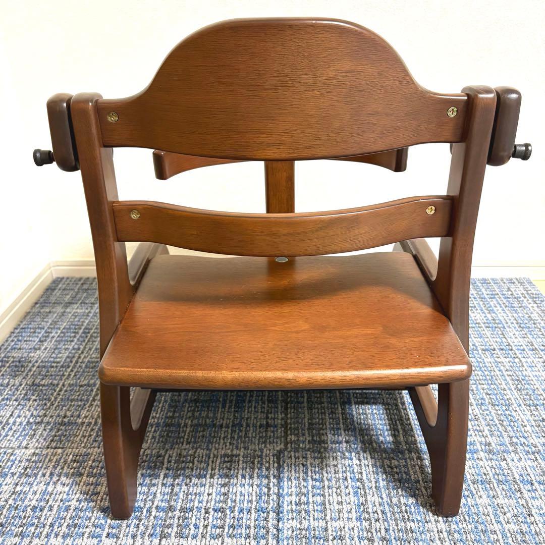 大和屋 すくすくローチェアⅡ ダークブラウン テーブル付き ガード付き