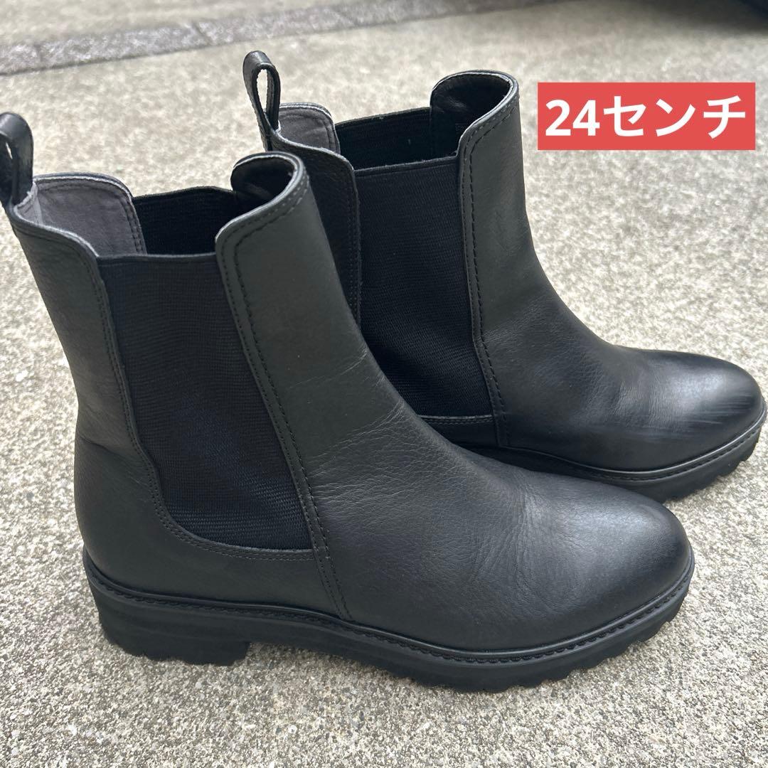 ※【Miyuki88 ※DIANA】サイドゴアブーツ ブラック 24センチ