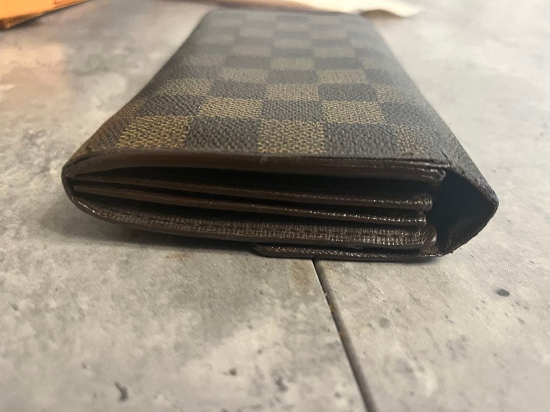 超美品ダミエ　ブラウンレザー長財布