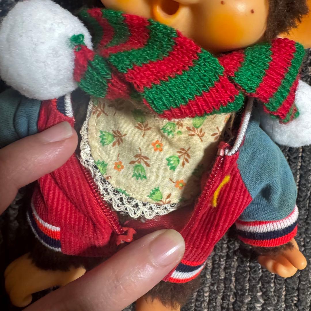 モンチッチ セキグチ いちご ぬいぐるみ 昭和 レトロ 帽子 レア 初代 4本指