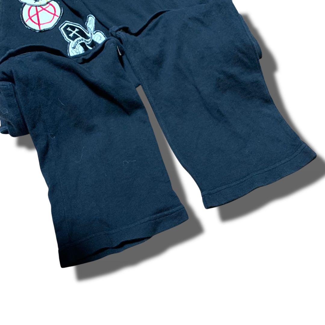 手越着用　PPFM つなぎ　オールインワン　スウェット　黒　y2k グランジ