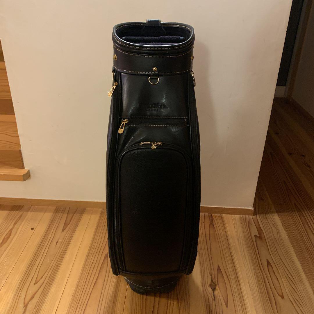 片山プロサイン入り　Black &White sportキャディバック