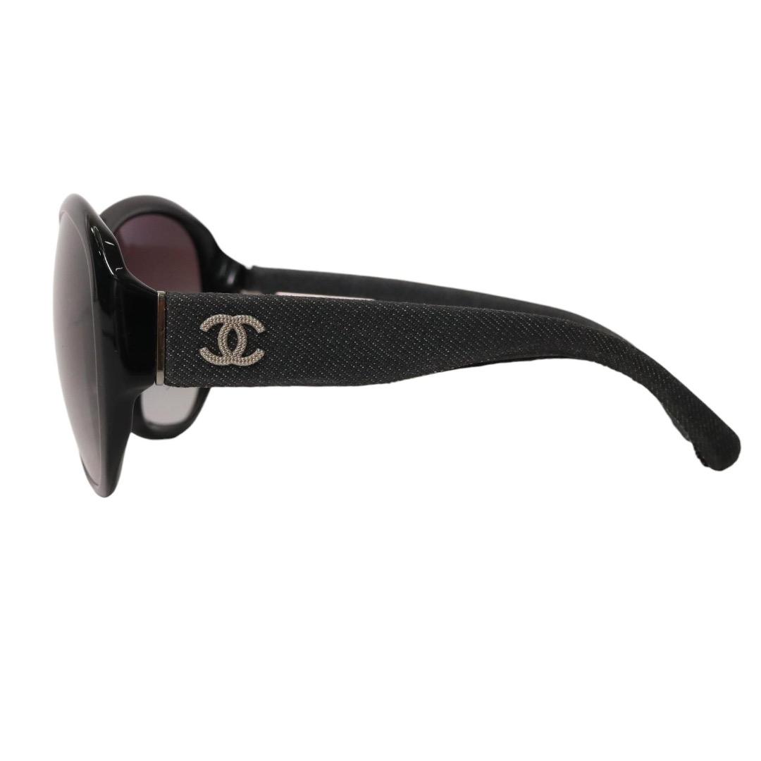 シャネル CHANEL デニム サングラス アイウェア ラウンド型 ココマーク