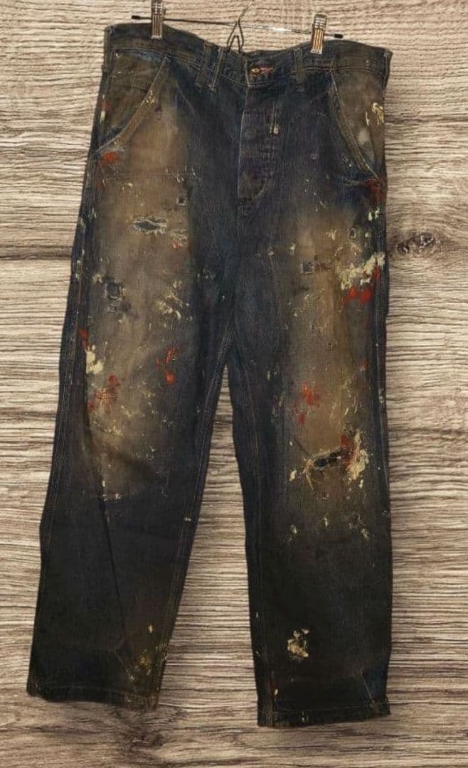 ANACHRONORM ペンキ加工 32 ビンテージ ペインターパンツ