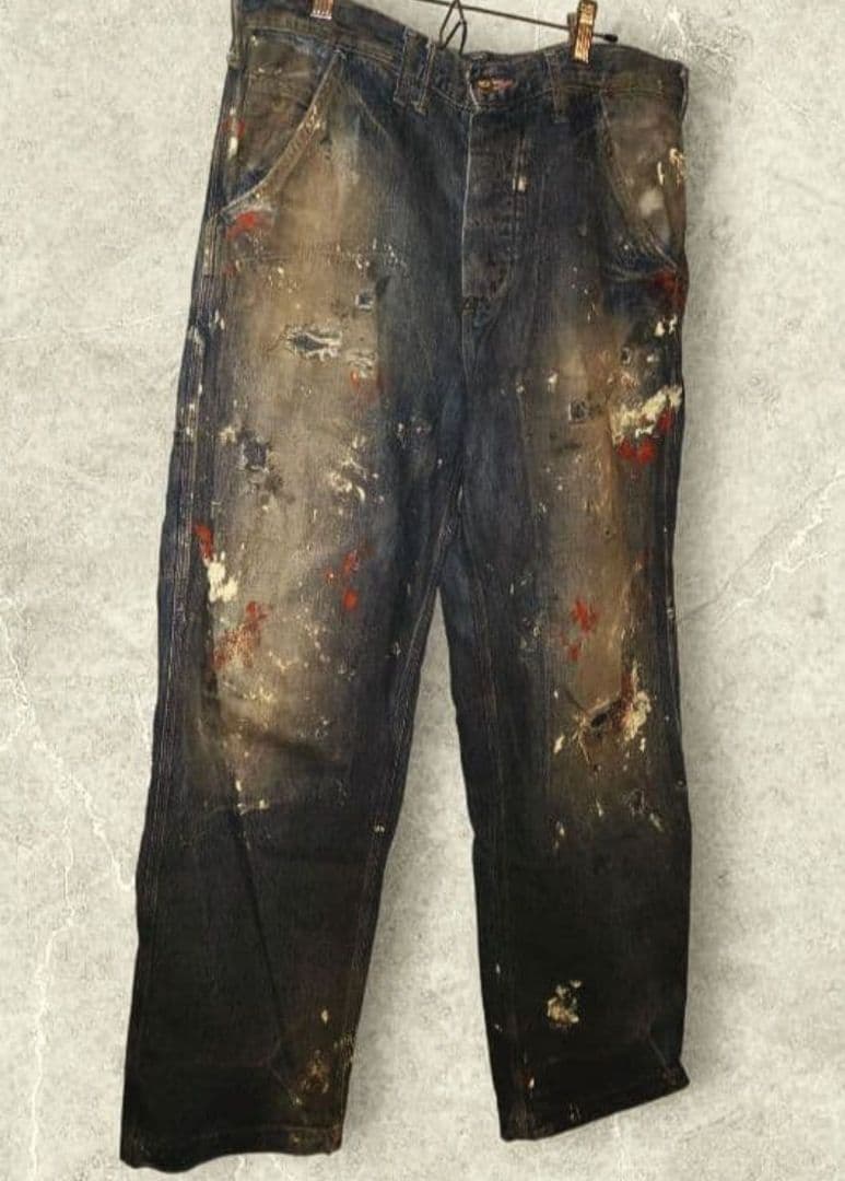 ANACHRONORM ペンキ加工 32 ビンテージ ペインターパンツ