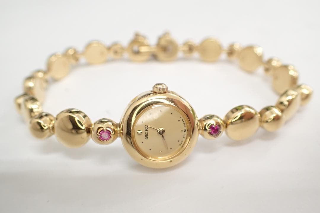 SEIKO セイコー 1E20-0420 ゴールドカラー クオーツ 腕時計