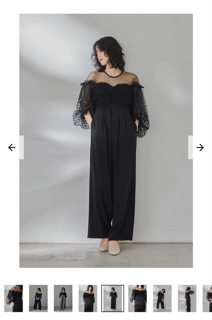 ジョージ　ANDRESD アンドレスド フロッキードットパンツドレス