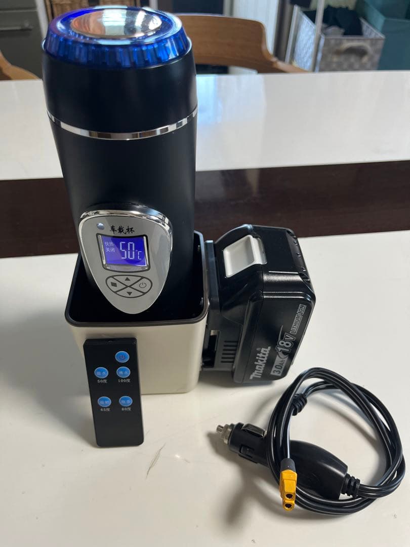 マキタ18vバッテリーを利用した電気ポット