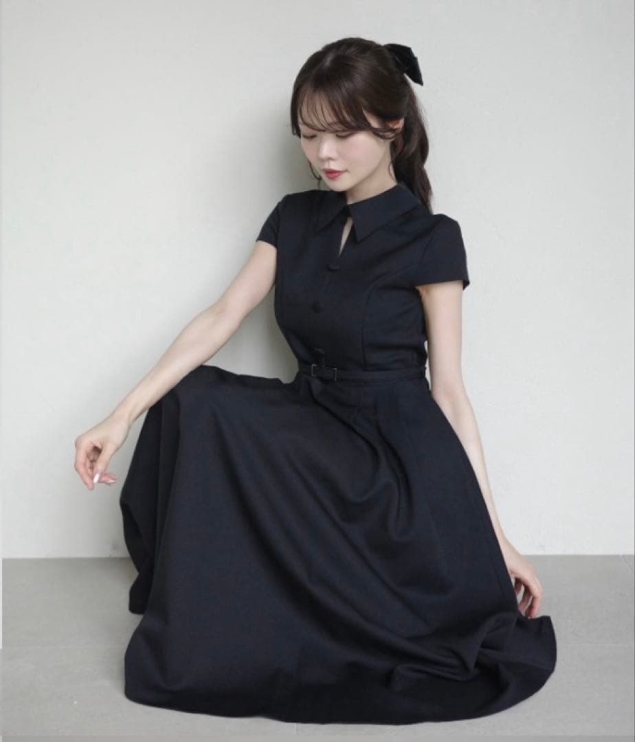 【もんちっち様】dinoble クラシカルフレアドレス　BLACK ブラック