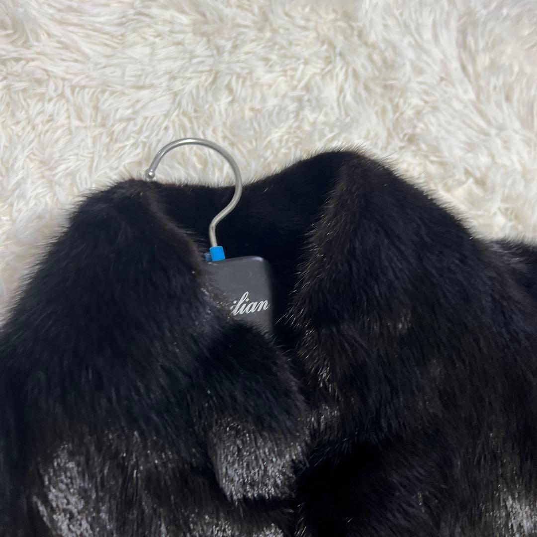 ミンク　レディース11号　 黒 ファーコート