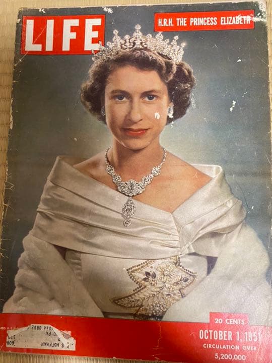 エリザベス女王がカバーのLIFE誌　１９５１年１０月