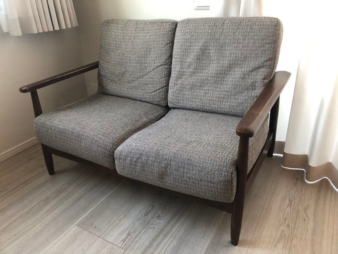 【ノ】ニトリの2人用ソファ(マイスBE/MBR)